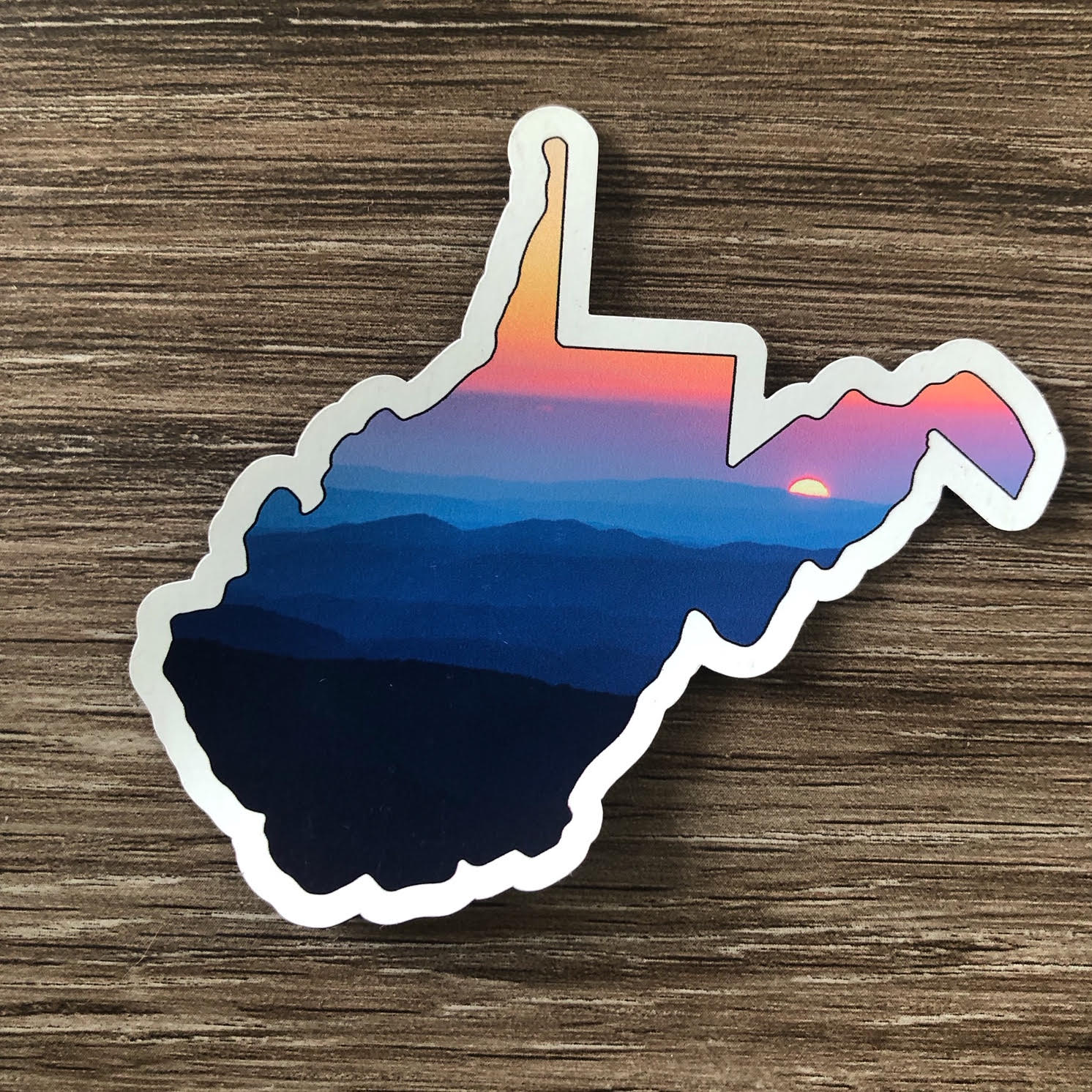 West Virginia Die Cut New River Gorge MAGNET – Reflection in a Pool